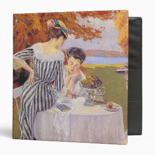 Vintage Autumn Garden Tea Party Elegant Edwardian 3 Ring Binder