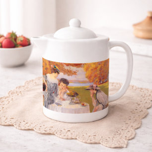 Vintage Autumn Garden Tea Party Elegant Edwardian Teapot