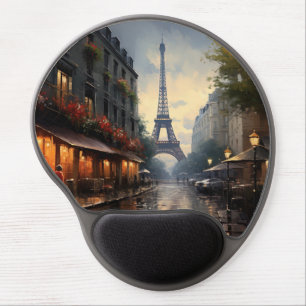 Vintage autumn in Paris France Gel Mouse Pad