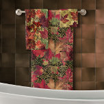 Vintage Autumn Leaves Bath Towel Set at Zazzle