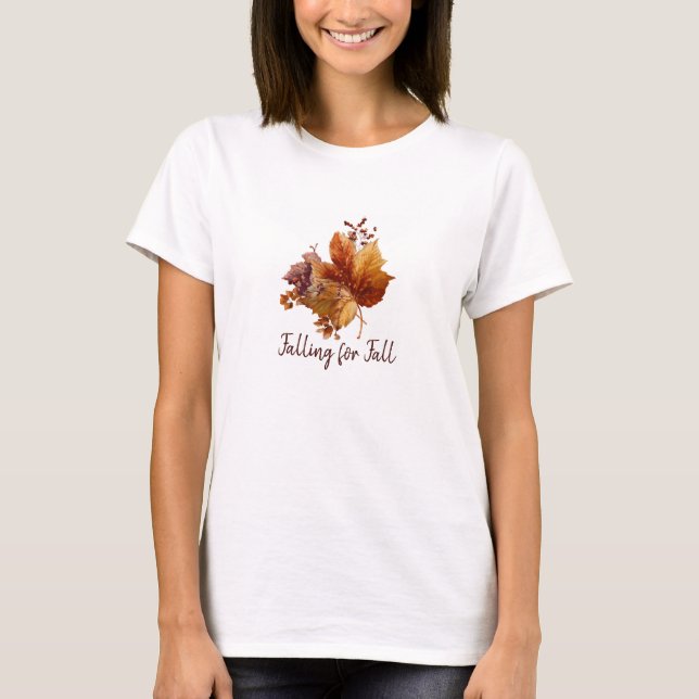 Vintage Autumn leaves  T-Shirt (Front)