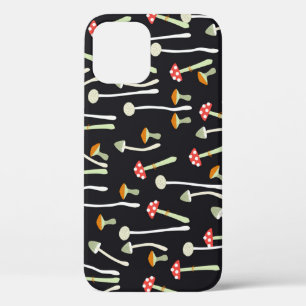 Vintage autumn mushrooms pattern design. iPhone 12 case