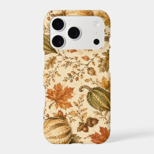 Vintage Autumn Pumpkin & Gourds Pattern iPhone 17 Pro Case