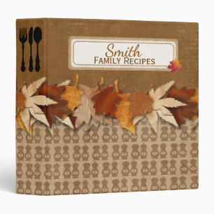 Vintage Autumn Recipe Binder