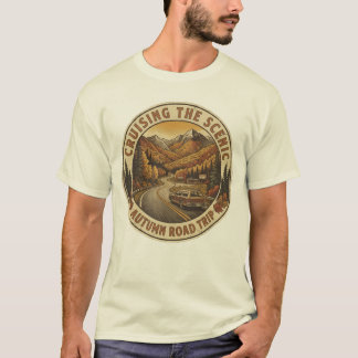 Vintage Autumn Road Trip Retro Fall Travel Scenic T-Shirt