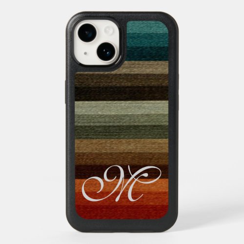 Vintage Autumn Striped Pattern Warm Earth Tones OtterBox iPhone 14 Case