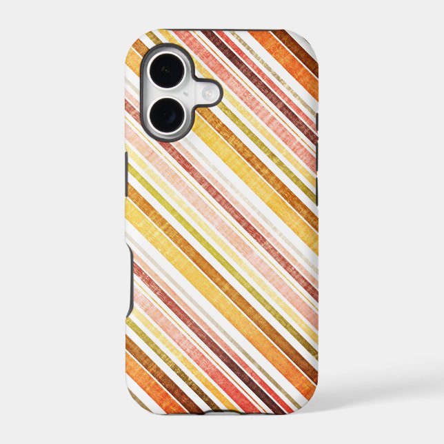 Vintage Autumn Stripes Pattern Iphone Case (Back)