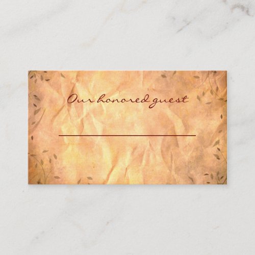 Vintage Autumn Tree Placecard / Favor Tag Business Card Template