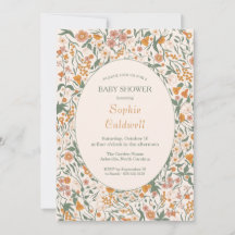 Vintage Autumn Wildflower Baby Shower