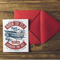 Vintage Aviation Airplane Color Postcard