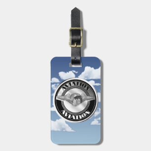 Vintage Aviation Art Luggage Tag