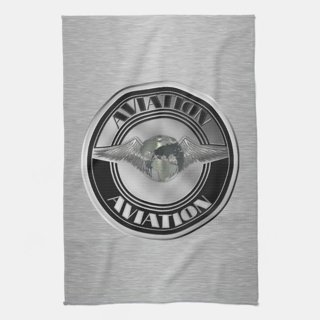 Vintage Aviation Art Towel (Vertical)