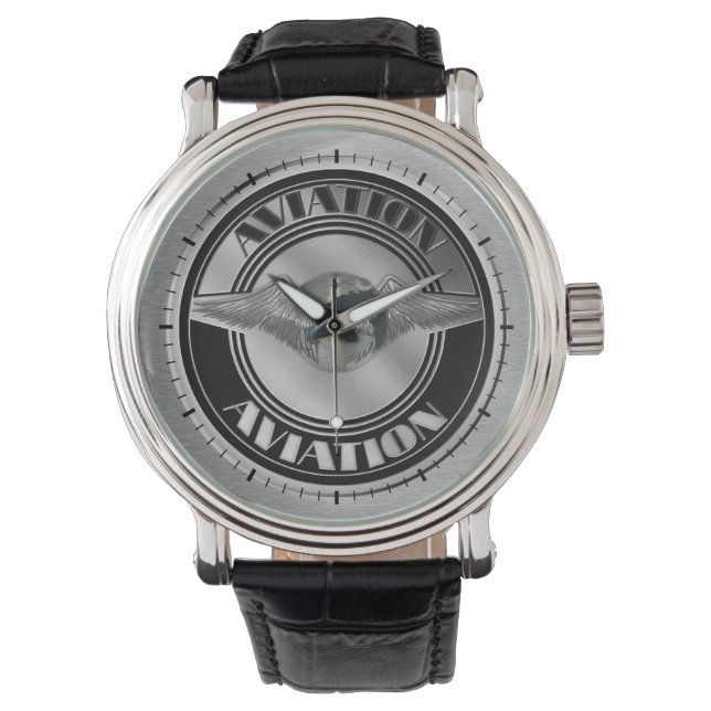 Vintage Aviation Art Watch (Front)