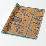 Vintage Aviation Illustrated Planes Wrapping Paper at Zazzle
