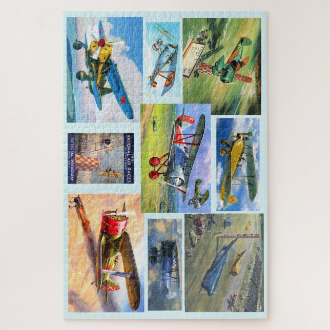 Vintage aviation plane 20x30 1014 piece puzzle (Vertical)