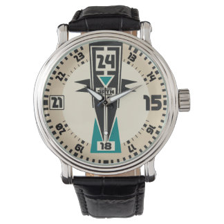 Vintage aviator style military retro watch