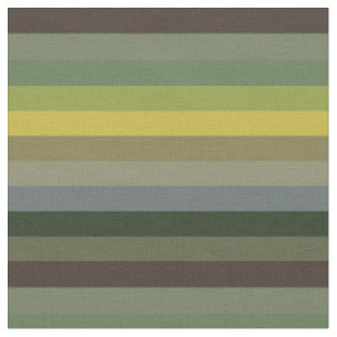 Vintage Avocado & Olive Retro Stripe Pattern Fabric