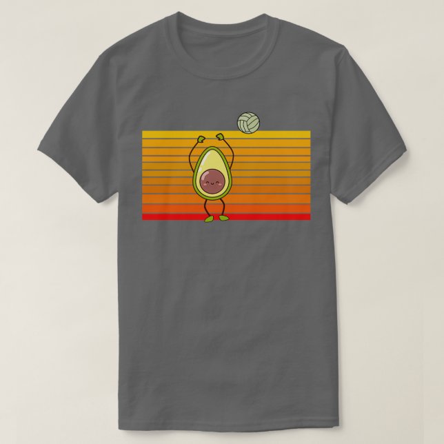 Vintage avocado volleyball 1 T-Shirt (Design Front)