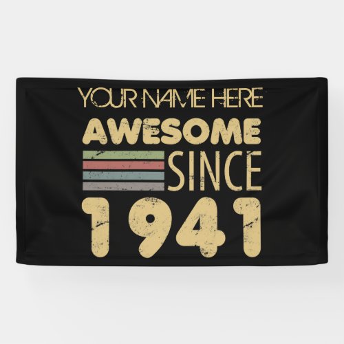 Vintage Awesome 1941 80th Birthday Banner