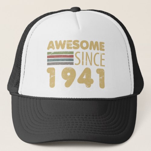 Vintage Awesome 1941 80th Birthday Trucker Hat