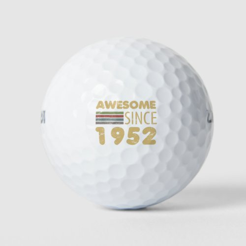 Vintage Awesome 1952 70th Birthday Golf Balls