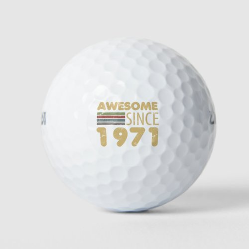 Vintage Awesome 1971 50th Birthday Golf Balls
