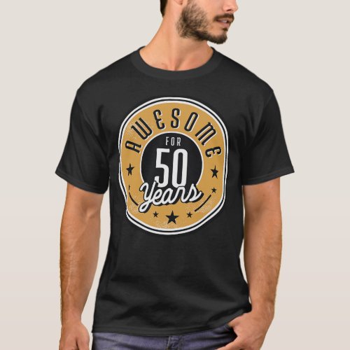 Vintage Awesome for 50 Years Retro 50th Birthday C T_Shirt