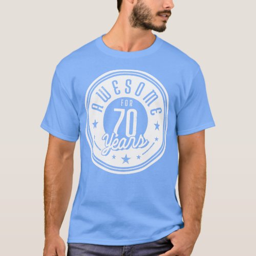 Vintage Awesome for 70 Years Retro 70th Birthday C T_Shirt