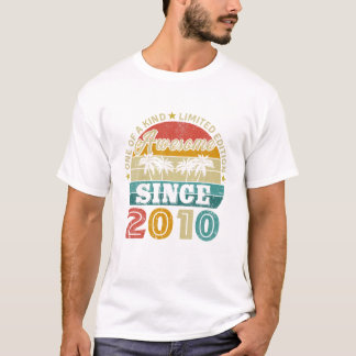 Vintage Awesome Since 2010 Limited Edition 13th Bi T-Shirt