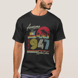 Vintage Awesome Since June 1947 75th Birthday T-Shirt