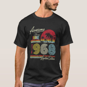 Vintage Awesome Since June 1968 54th Birthday T-Shirt