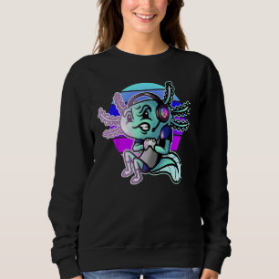 Vintage Axolotl Video Game Gaming Gamer Axolotl Sweatshirt