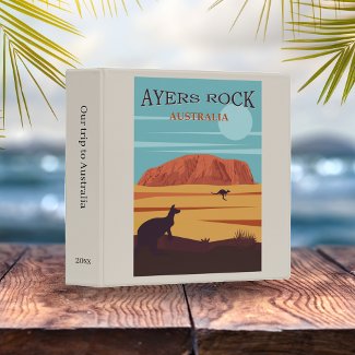 Vintage Ayers Rock Australia Scrapbook Photo Album