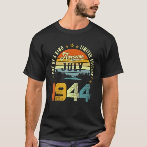 Vintage Bth Birthday Awesome Since July 1944 Epi T_Shirt
