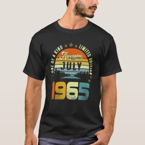 Vintage Bth Birthday Awesome Since July 1965 Epi T_Shirt