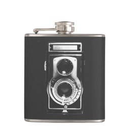 Vintage b&amp;w Camera Hip Flask