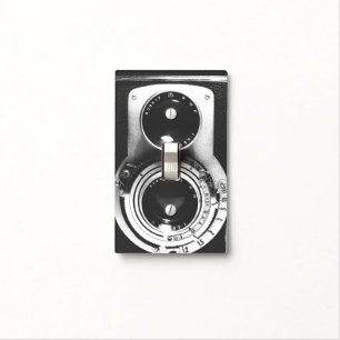 Vintage b&w Camera Light Switch Cover