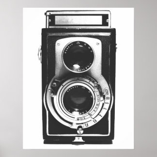 Vintage b&w Camera Poster
