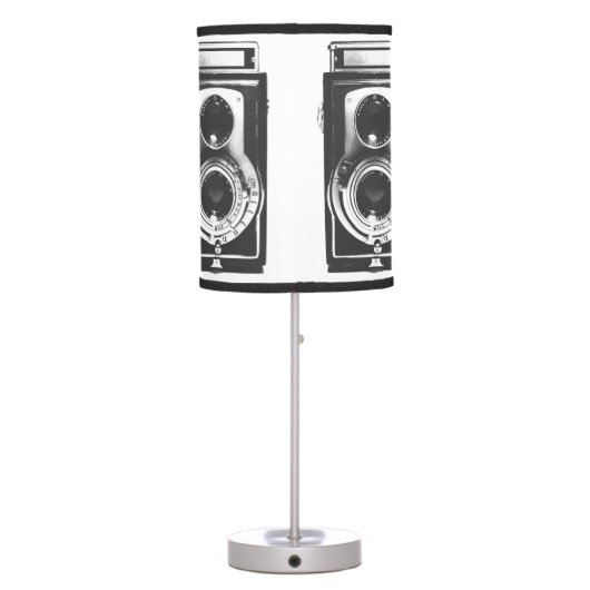 Vintage b&w Camera Table Lamp (Back)