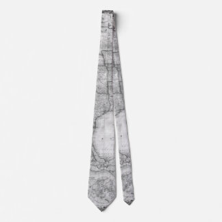 Vintage B&W map Neck Tie