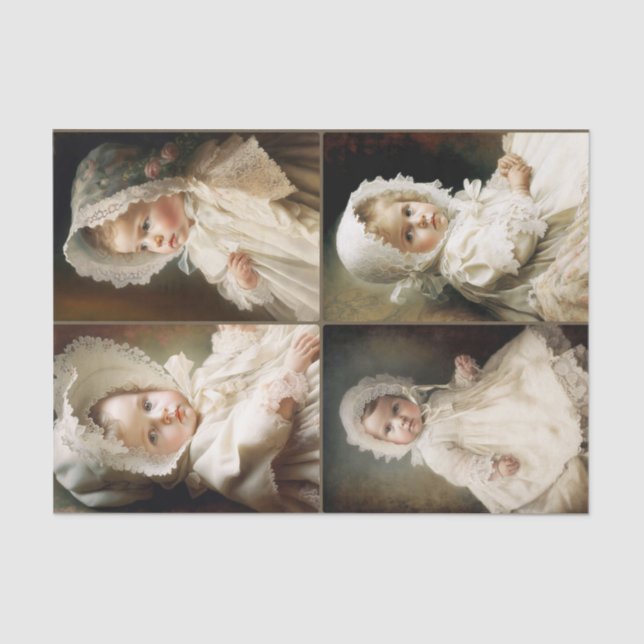 Vintage Babies Tissue Paper (Front)