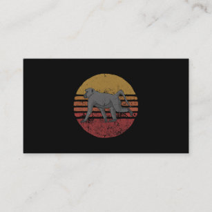 Vintage Baboon Retro Style Baboon Lover Monkey Business Card
