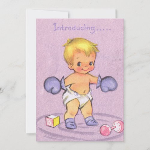 Vintage Baby Announcement