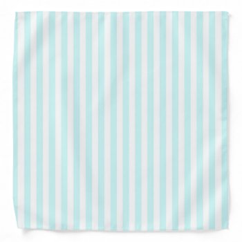Vintage Baby Blue Pastel Colors Stripes Pattern Bandana by Chicy_Trend at Zazzle