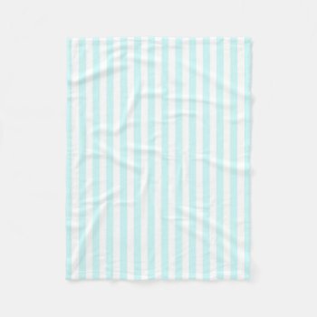 Vintage Baby Blue Pastel Colors Stripes Pattern Fleece Blanket by Chicy_Trend at Zazzle