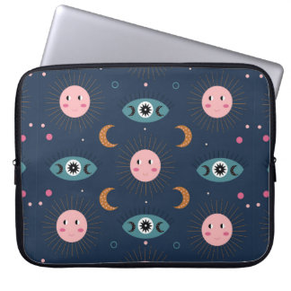 vintage baby boho seamless pattern. Hippie chic ba Laptop Sleeve