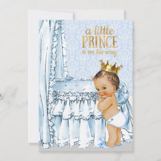 Vintage Baby Boy Prince Baby Shower Invitation
