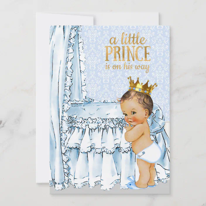 Vintage Baby Boy Prince Baby Shower Invitation Zazzle Com