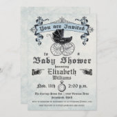 Vintage Baby Boy Shower Invitation (Front/Back)