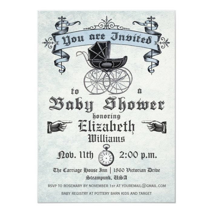 Vintage Baby Boy Shower Invitation Zazzle Com